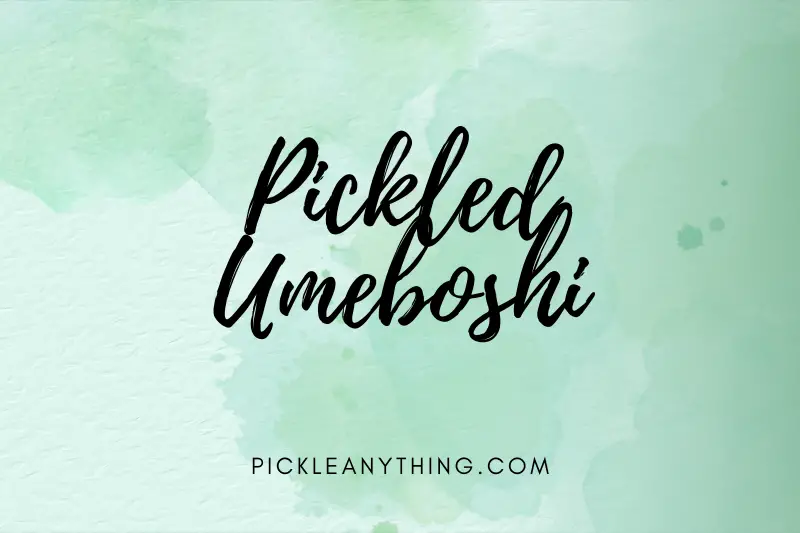 “Pickled Umeboshi: A Tangy Delight Packed With Health Benefits!”